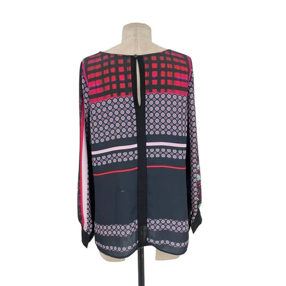 Clover Canyon Blue Floral Blooms Long Sleeve Blouse Size Small - Picture 5 of 9